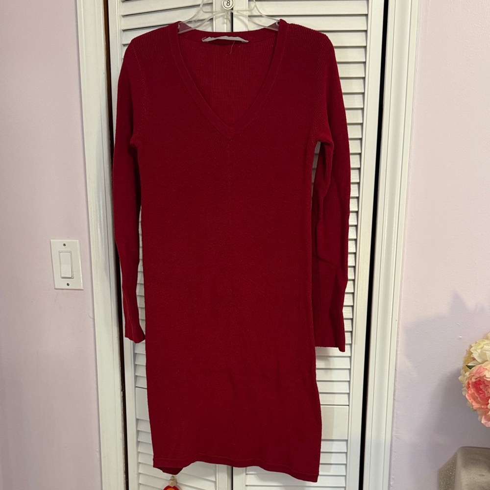 Athleta Long Sleeve Red Dress